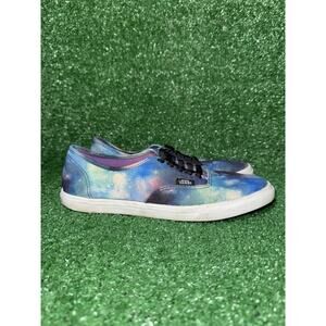 Vans Womens Classic Size 7.5 Shoes Blue Black Galaxy Space Skateboard Sneakers‎